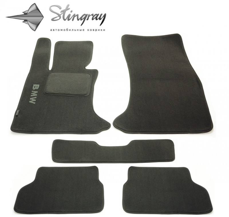 Комплект ворсових килимків FORTUNA BLACK-GREY BMW/ E-60 2003-2010
