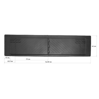 Гумові килимки на 2-й/3-й ряд 1600x440 комплект килимків з 2 штук